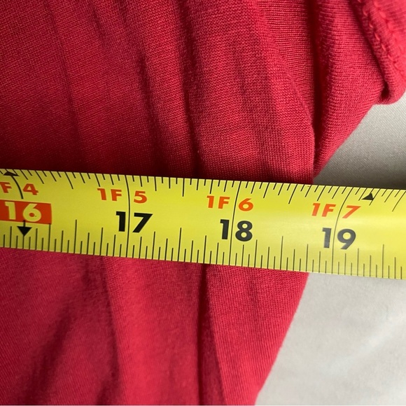 Desigual Red Off Shoulder Artistic Women’s Shirt Love Poem Size XXL Boho Relaxed - Picture 6 of 7